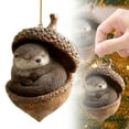 thumbnail image 2 of Forest Animal Acorn Ornaments, Animal Christmas Ornament, Animal Christmas Tree Ornament, 2D Flat Acrylic Forest Animal Decoration, Hanging Pendant Gift for Animal Lovers, 2 of 7