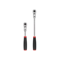 TEKTON 3/8 Inch Drive Flex Head Quick-Release Comfort Grip Ratchet Set, 2-Piece (8, 12 in.) | SRH91302