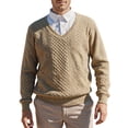 thumbnail image 6 of Maean Mens Fashion Sweaters Cable Knit Long Sleeve Pullover Tops Casual Business Spring Clothes for Men, 6 of 7