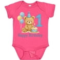 thumbnail image 3 of Inktastic 1st Birthday Bear with Cake and Balloons Boys or Girls Baby Bodysuit, 3 of 5