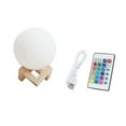 thumbnail image 2 of Surrme Lampe de Lune, Impression 3d 16 Couleurs Rgb Led Lune Lumière avec Stand et Réglage de la Synchronisation, Lampes de Lune avec Télécommande et Contrôle Tactile et Recharge Usb pour la Lampe KMoon, Impression 3d 16 Co, 2 of 5
