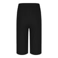 thumbnail image 5 of MKOSPLRT 4-14 Years Cotton Linen Capris for Boys Elastic Waist Baggy Wide Leg Pants Solid Lounge Cropped Pants Lightweight Capris with Pockets, 5 of 8