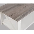 thumbnail image 3 of Miekor Furniture White Brown 3-Piece Set Table Top Cocktail Rectangular Coffee Table And Two Matching Square End Tables Living Room Wooden Furniture 44337, 3 of 6