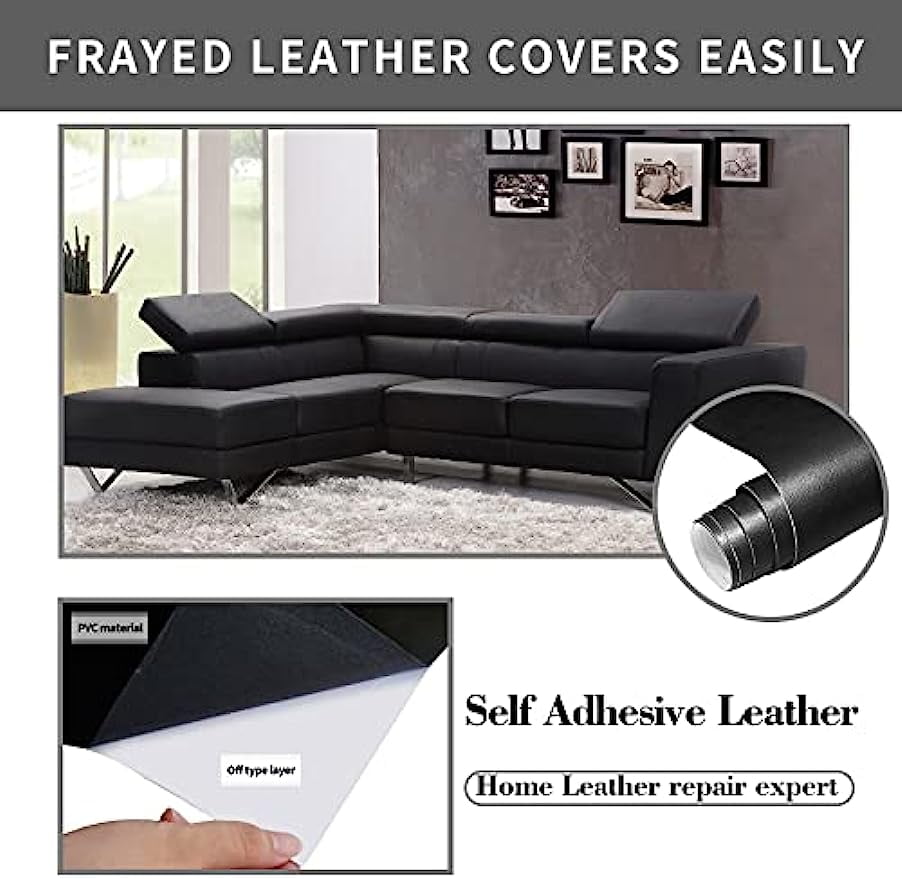 Leather Repair Patch, 17X79 Inch Self Adhesive Leather Repair, Large Leather Repair Tape for Couches, Furniture, Car Seats, Cabinets, Wall, Handbags
