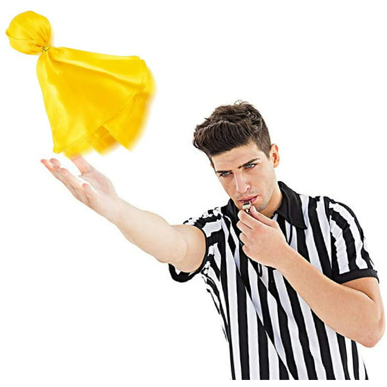 Penalty Flag Football Challenge Flags Football Referee Flag for Party  Accessory (Yellow and red)