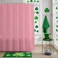 thumbnail image 5 of Pink Shower Curtain Set with Hooks, Solid Color Waterproof Fabric Bathroom Curtains Decor Home Accessories,72 X 72 Inch Long, 5 of 9