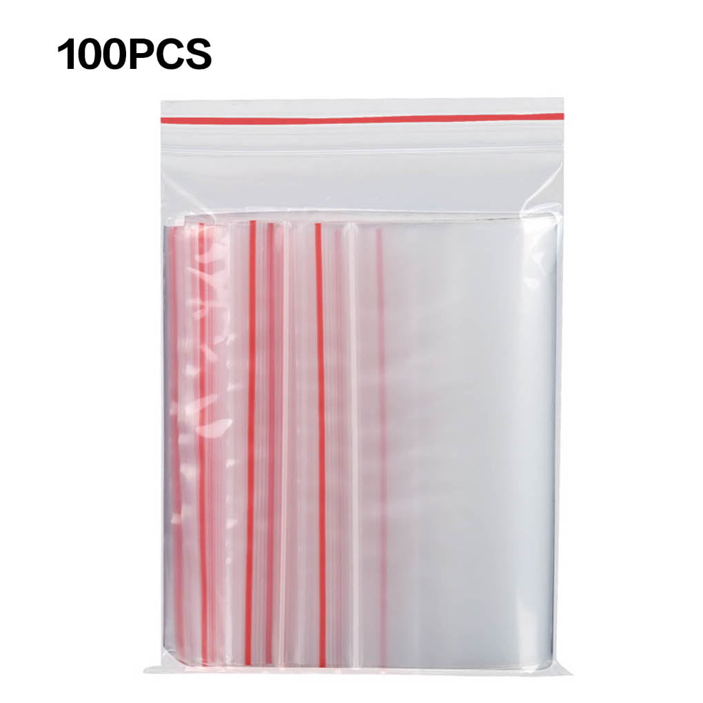 100pcs 0.05mm Plastic Ziplock Bags Seal Reclosable Bags 9 Size For Pick 