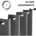 thumbnail image 2 of Juego de Cortinas Opacas Joydeco 160x160cm Gris Claro 2 Paneles, 2 of 9