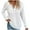 White, variant on Giftesty Womens Shirts Fashion Women's Button V-Neck Long Sleeve Casual T-Shirt Top Solid Loose Blouse
