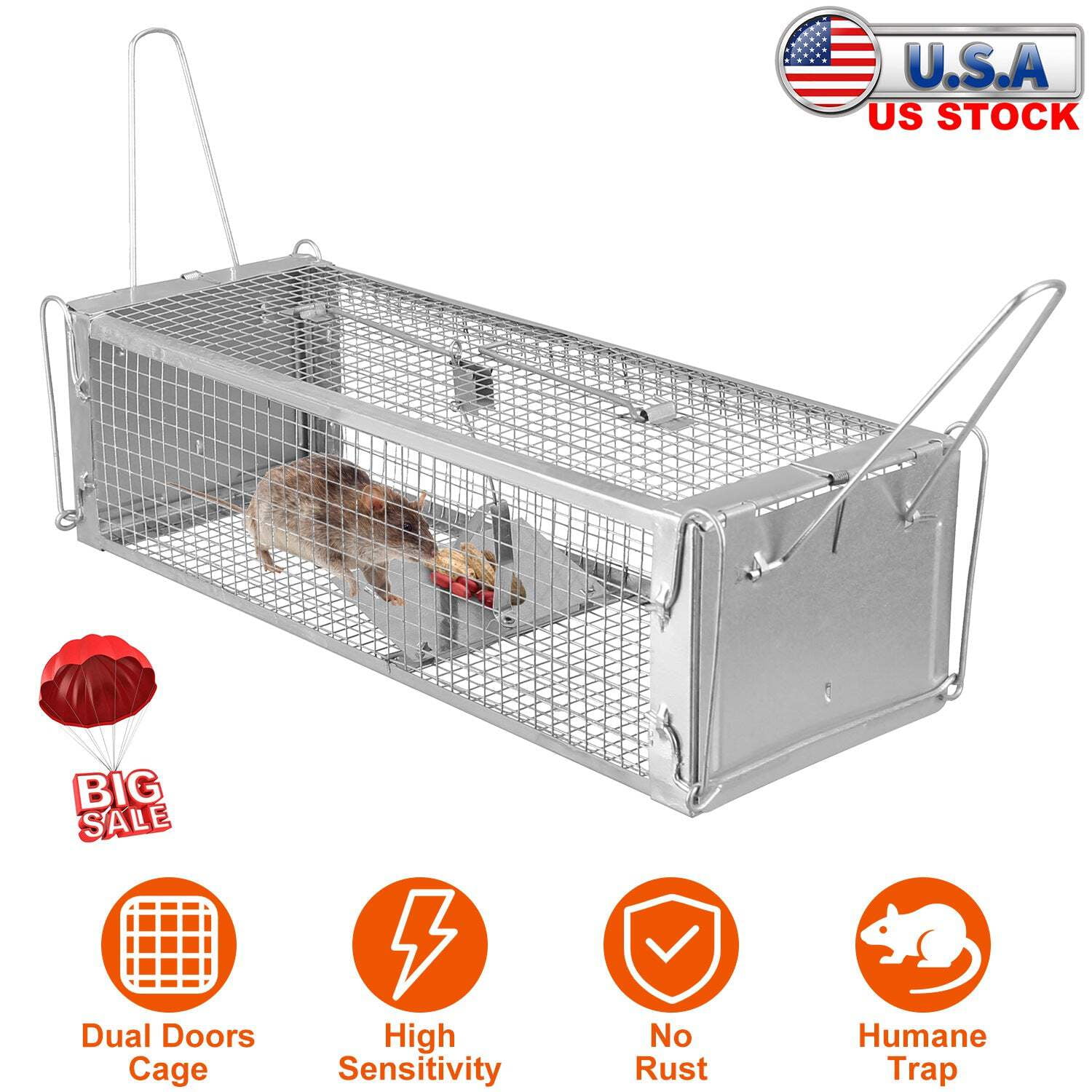Dual Door Rat Trap Cage