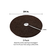 GroundSmart 24 Brown Rubber Mulch Tree Ring, 3 Pack