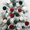 thumbnail image 4 of 15PCS Large Classic Velvet Christmas Balls, 60MM/2.36'' Christmas Handmade Flocked Ornaments Christmas Tree Bulbs Christmas Decorations for Xmas Home Indoor Outdoor Holiday Wedding Party Decoration, 4 of 7