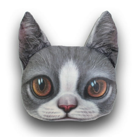 3D Print Big Brown Eyed Kitten Pillow Lifelike Cat Stuffed Animal Cushion Gift (Best 3d Printed Stuff)