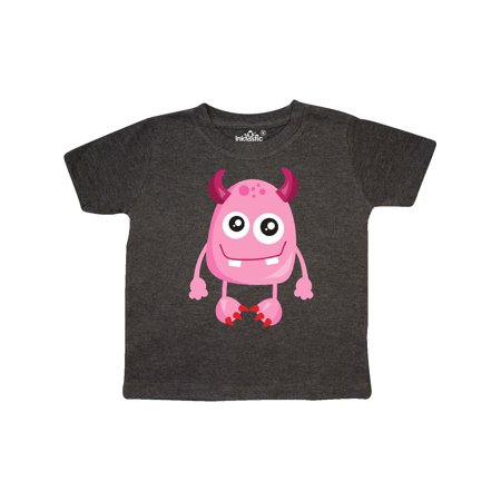 

Inktastic Cute Monster Smiling Monster Pink Monster Horns Gift Toddler Boy or Toddler Girl T-Shirt
