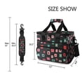 thumbnail image 3 of FORMRS Insulated Cooler Bag 24 Cans Capacity Soft Leakproof Lunch Box with Side Pockets, Red Block Pattern, 3 of 7