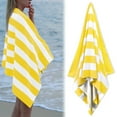 thumbnail image 2 of Large Oversized Beach Towel - Big Size Cotton 35 x 70 Inch Striped Pool Towel, Large Cabana Soft Swimming Towel for Adult Men Women, (Yellow), 2 of 8