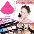 thumbnail image 2 of Powder Puff Face Soft Triangle Makeup Puff for Loose Powder Body Powder, Velour Cosmetic Makeup Sponges Blender for Contouring, Under Eyes and Corners, Beauty Makeup Tools, Black and Hot Pink, 2 of 5