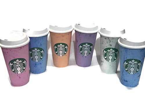 Starbucks Coffee Reusable  Hot Cups Variety 6 Cups Summer 2019
