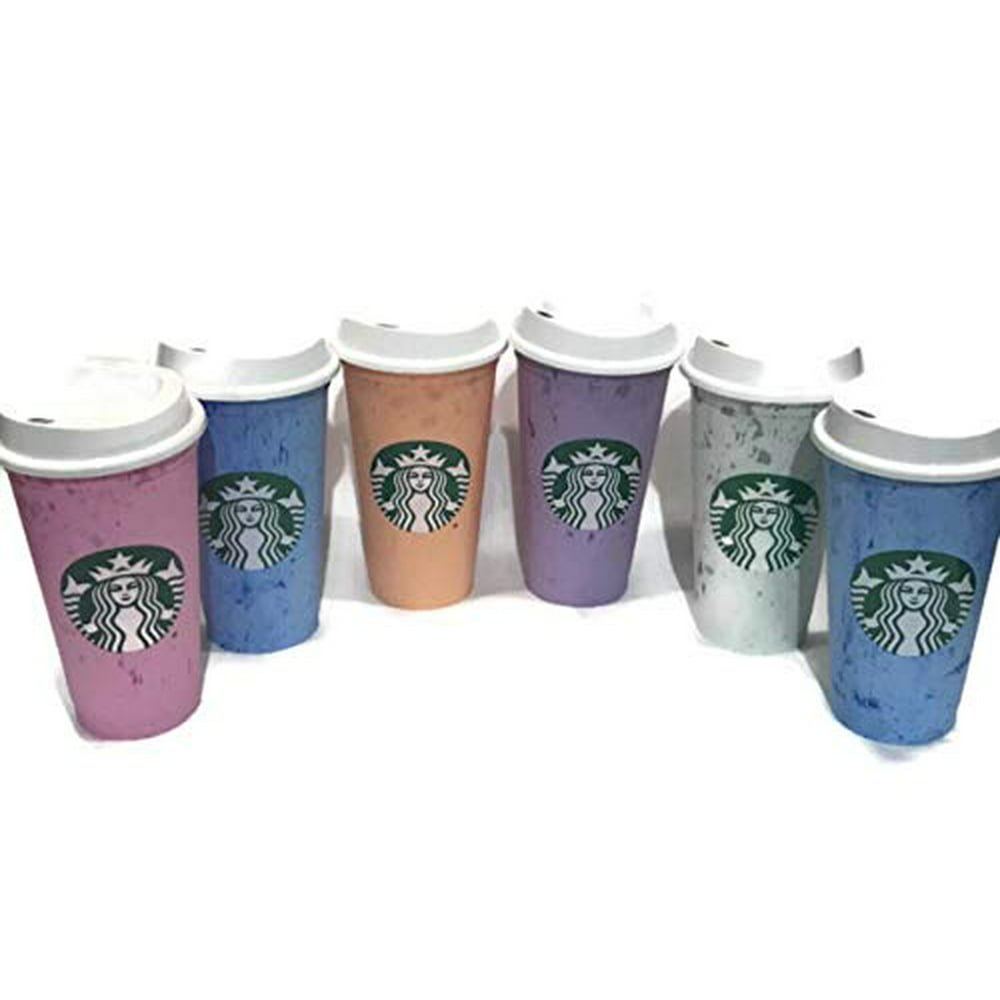 Starbucks Reusable Hot Cup Collection Pack Of 6 Wlids 16 Oz Summer