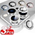 thumbnail image 2 of Cristal Protector de lente de cámara de diamante para iPhone 13, 11, 12, 14 Pro Max, película protectora de lente trasera de Metal para iPhone 12, 13 Mini, 14Plus, 2 of 4