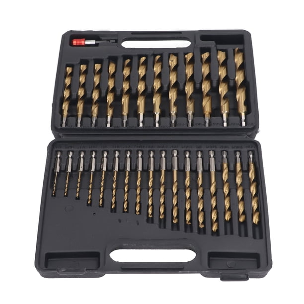 Juego De Brocas, Brocas Portátiles Con Vástago De 1/4 Pulg., 29 Piezas De Acero De Alta Velocidad Para Madera