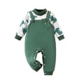 thumbnail image 3 of BXSRUTA Newborn Boy Long Sleeve Suspender Romper Soft Cotton Blend False Two Piece Baby Clothes Winter Baby Shower Gift, 3 of 8