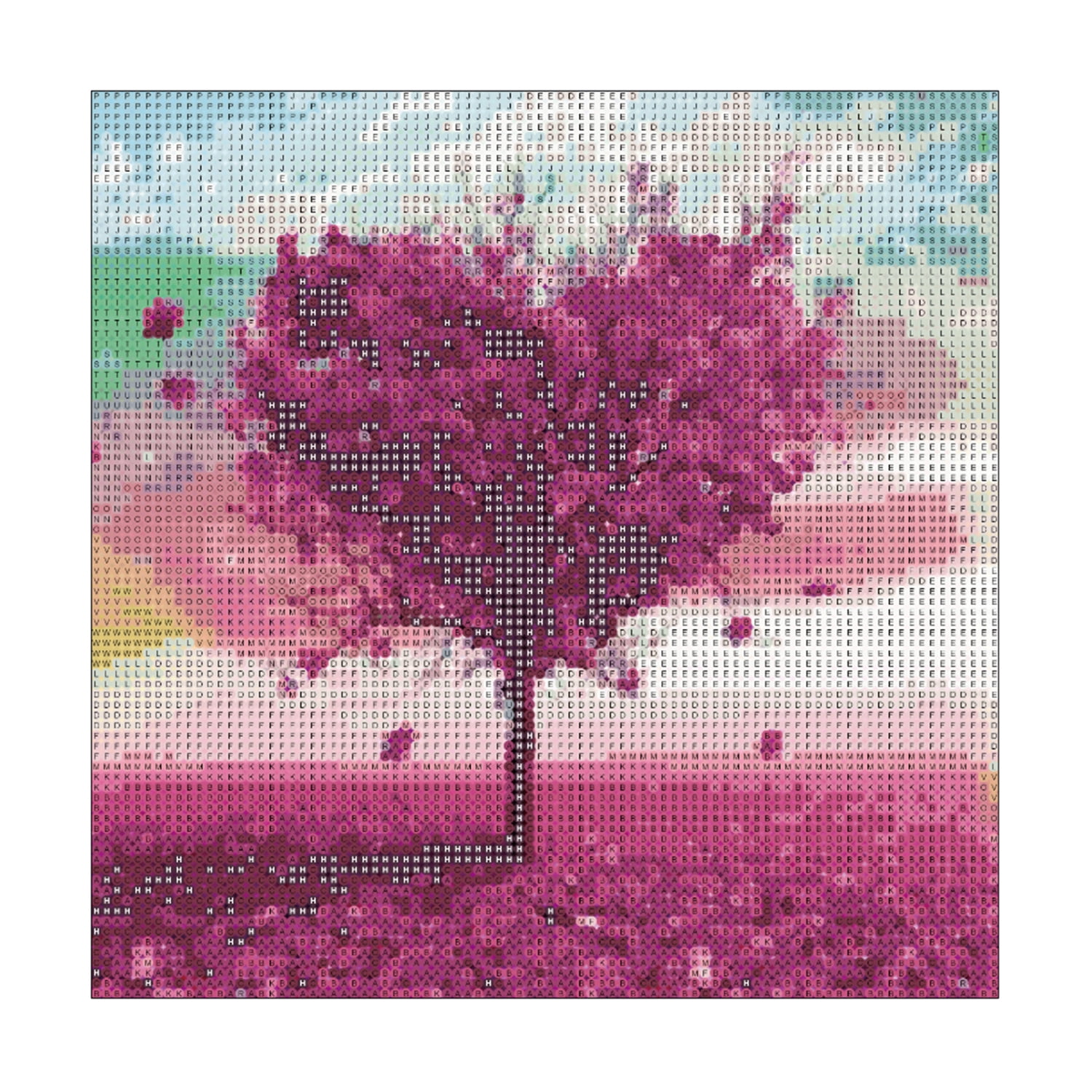 DIY Full 5D Diamond Mosaic Embroidery Purple Tree Cross Craft Home Decor