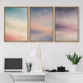 thumbnail image 4 of Framed Canvas Print Wall Art Set of 3 Soft Moonlit Sky Minimalist Modern Art for Living Room, Bedroom, Office - 24"x36"x3 NATURAL, 4 of 7