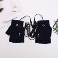 thumbnail image 4 of Guantes de invierno tejidos con calefacción por USB para hombre, con tapa de medio dedo, para oficina, para jóvenes, para aprender, deportivos, cálidos, a prueba de frío, a la moda, 4 of 6
