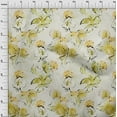 thumbnail image 4 of oneOone Cotton Jersey Yellow Fabric Floral & Quilting Supplies Print Sewing Fabric By The Yard 58 Inch Wide, 4 of 6