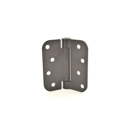 Hager 175241D 4 x 4 in. - 0.625 in. Radius Corner Steel Full Mortise Residential Spring Hinge, No. 118733 Dull Black