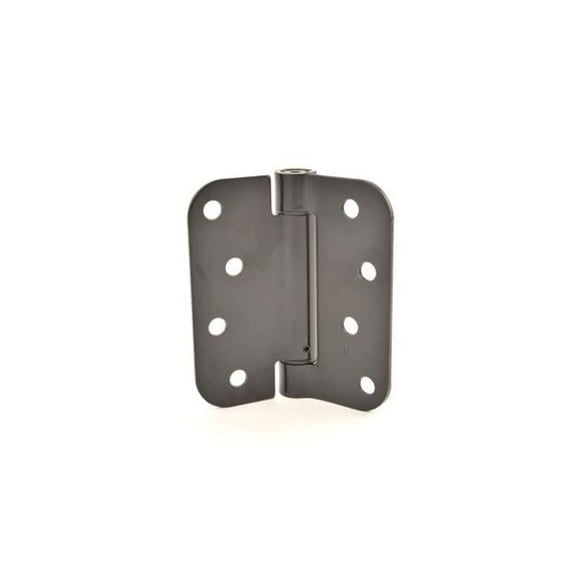 Hager 175241D 4 x 4 in. - 0.625 in. Radius Corner Steel Full Mortise Residential Spring Hinge, No. 118733 Dull Black