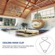 thumbnail image 2 of 50 Pcs Wall Mounted Hooks Suspended Ceiling Hook Metal Cup Hook Hanging Sign Hanger T- Bar Squeeze Clip, 2 of 4