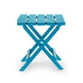 thumbnail image 2 of Camco Adirondack Outdoor Camping Small Plastic Folding Side Table, Aqua, 2 of 11