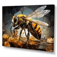 thumbnail image 2 of Designart "Geometric Portrait of a Busy Bee I" Animals Wall Art Living Room, 2 of 5