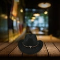 thumbnail image 6 of Cowboy Hats for Men Women, Cowgirl Hat Wide Brim Felt Hats with Bull Head, Western Retro Vintage Jazz Hat Cowboy Hats for Lover, 6 of 6