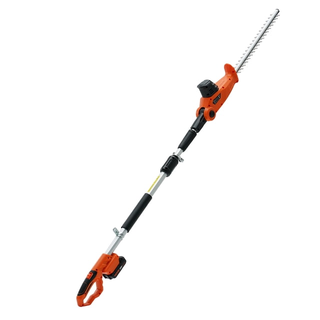 Cortasetos inalámbrico VEVOR 20 V hoja de acero de doble filo 18 pulgadas kit de cortasetos de poste batería de 20 V cargador rápido incluido