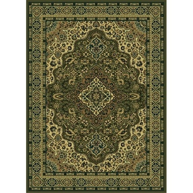 Radici 808-1210-SAGE Castello Rectangular Sage Green Traditional Italy Area Rug, 3 ft. 3 in. W x 4 ft. 11 in. H