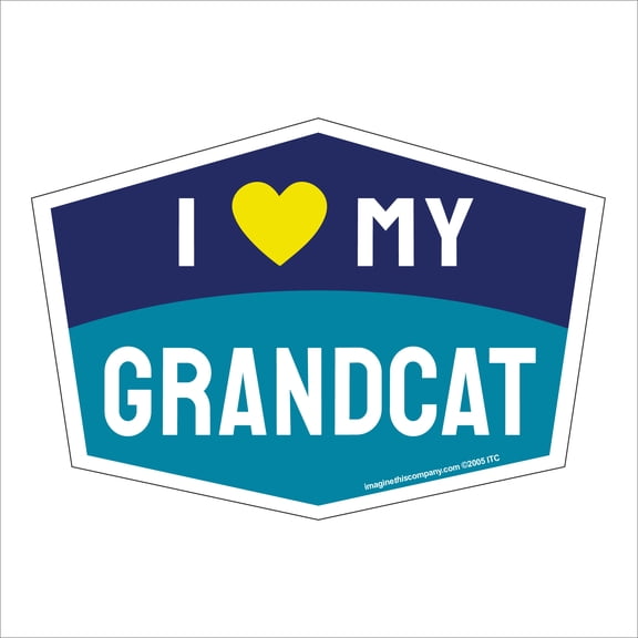 I Love My Grandcat Hexagon Shaped Magnet