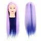 thumbnail image 3 of Cabeza de maniquí con trenzado de cabello, práctica de corte de cabello, peluquería, estilismo, cabeza de maniquí morado claro, 3 of 14