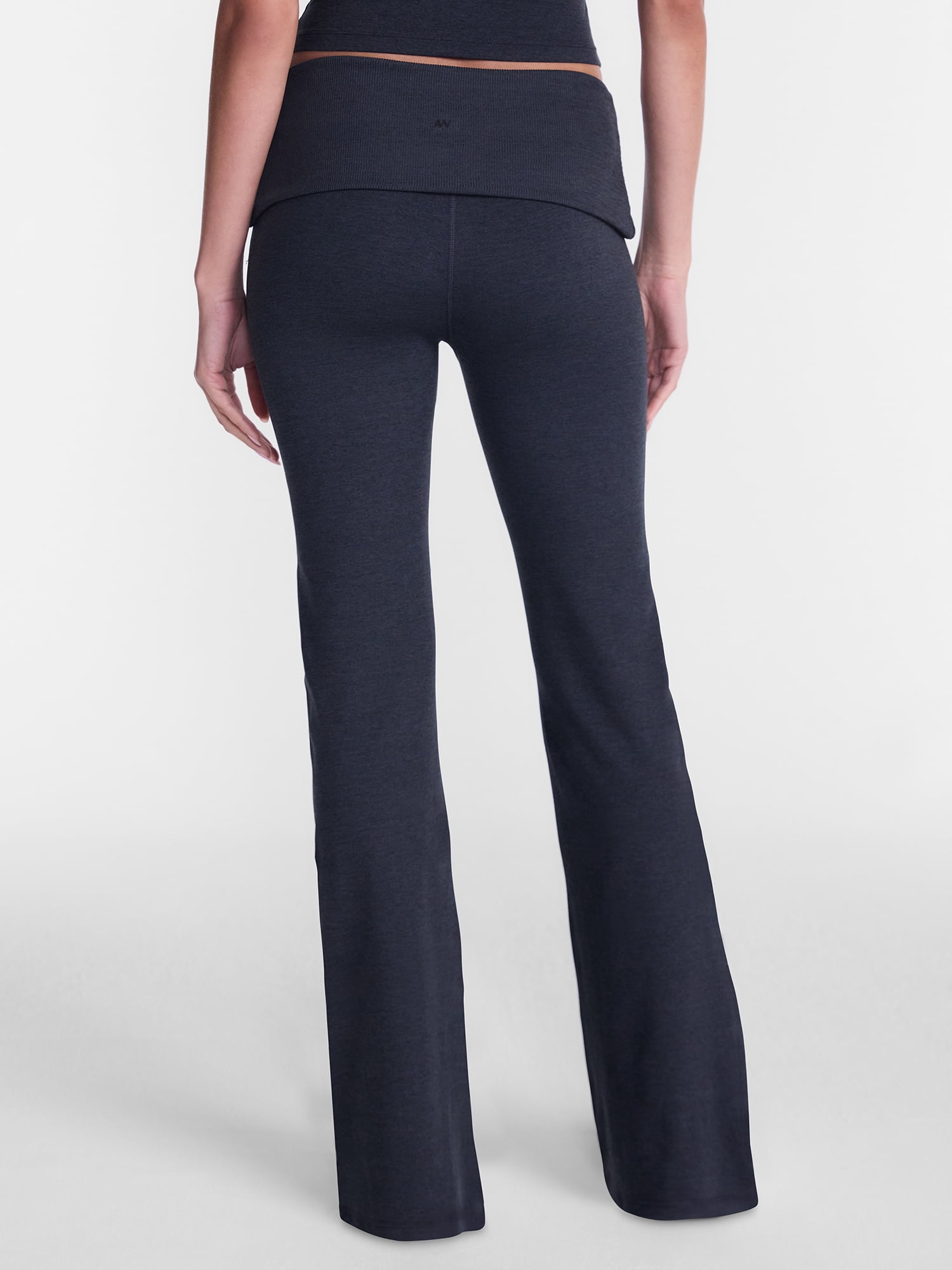 Athletic Works Women's ButterCore Flare Leggings with Fold Over Waist, 31" Inseam, Sizes XS-XXL