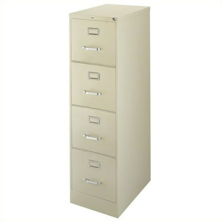 Hirsh 22 In Deep 4 Drawer Vertical Letter File Cabinet In Putty