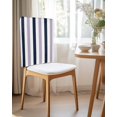 thumbnail image 2 of nqOlkjepod Purple Navy Blue Striped Chair Covers Set of 8, Decorative Chair Back Cover, Farmhouse Stripe Art Dining Room Chair Slipcovers Removable Chair Protectors Covers for Party Banquet, 2 of 7