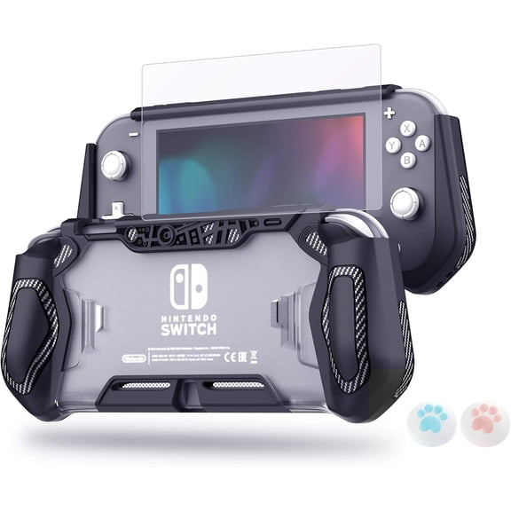 Switch Lite Protective Case for Nintendo Daily Gift (Ergonomic /Sturdy /Full Protection) Gift Idea Family Happy Hours Black
