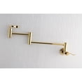 thumbnail image 2 of Kingston Brass KS8102DFL NuWave Wall Mount Pot Filler Faucet, Polished Brass, 2 of 8
