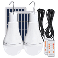 thumbnail image 1 of Luz De Emergencia Usb Solar Recargable Y Extraíble 60w 2 Pzs Eo Safe Imports Negro, 1 of 5