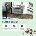 thumbnail image 3 of Grey Woven Patio Coffee Table - 19.7" Outdoor Side Table with Metal Frame | Perfect for Garden, Balcony & Entryway | Durable PE Rattan Design, 3 of 7