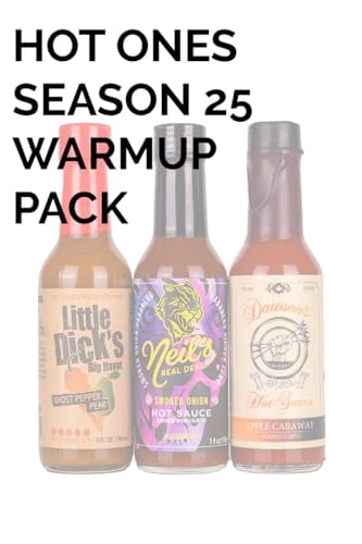Hot Ones Season 25 Warmup Pack Lineup, Mild Flavor Hot Sauce Variety Pack Made With Natural Ingredients:, Perfect For Superfans & Mini Wing Challenge, 5 fl oz Bottles (3-Pack)