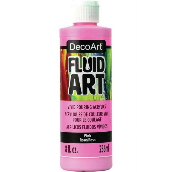 Deco Art DFA-02 Pink Fluid Art Ready To Pour Acrylic Paint