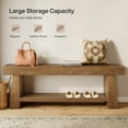 thumbnail image 6 of Tribesigns 63" Wooden Entryway Bench with 2-Tier Shoe Storage, Farmhouse Indoor Seat, 6 of 11